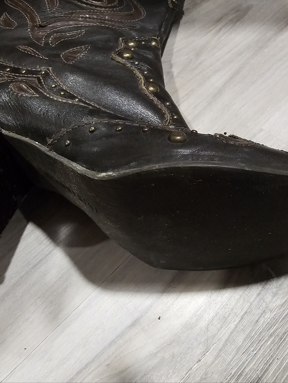 Gianni Bini Brown Western Cowgirl Style Boots - Picture 6 of 7